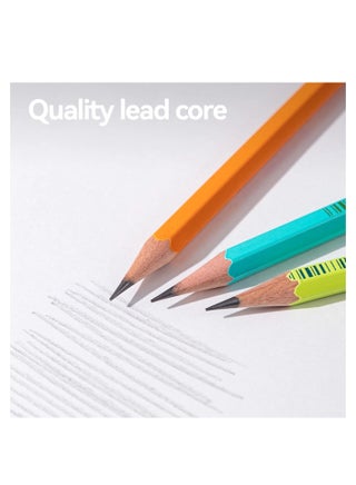 10-Piece Super Black Graphite Pencils With One Sharpener And Eraser - view 3