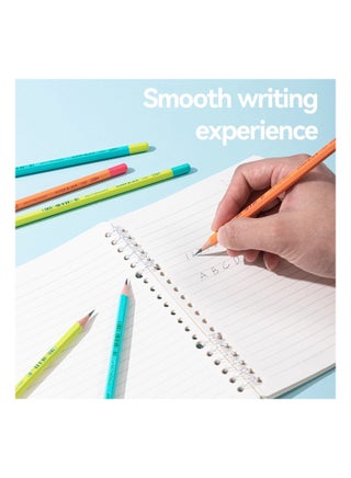 10-Piece Super Black Graphite Pencils With One Sharpener And Eraser - view 4