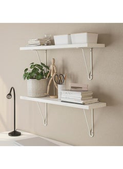Zaboon Wall Shelf, White/White, 80X20 Cm  - Image 3