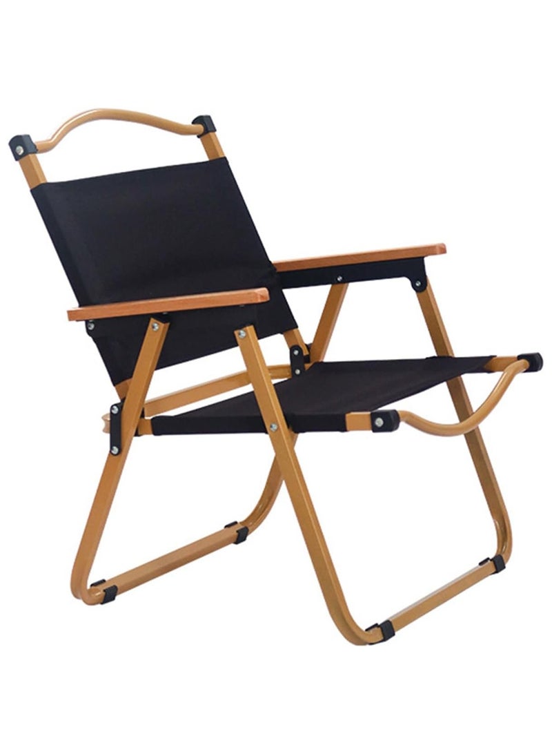 Camping Chair,Outdoor Portable Folding Chair,Lightweight Camping Furniture Chair for Hiking,Fishing,Picnic,Travel (Small,Black) - Image 1