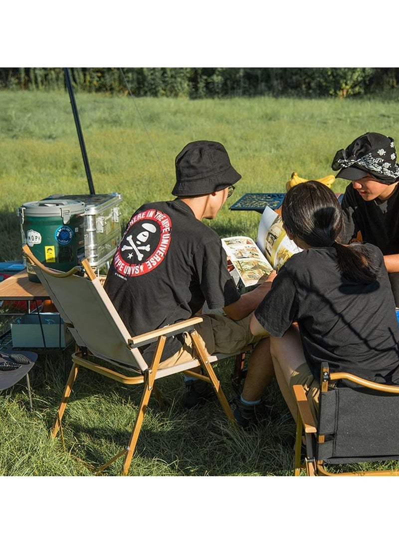 Camping Chair,Outdoor Portable Folding Chair,Lightweight Camping Furniture Chair for Hiking,Fishing,Picnic,Travel (Small,Black) - Image 4