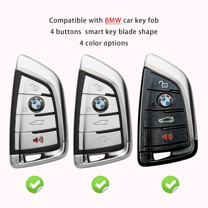 ZSPDACC Blue TPU Car Key Cover for BMW Key Fob Series 1 2 5 6 7 X1 X2 X3 X5 X6 - Image 2