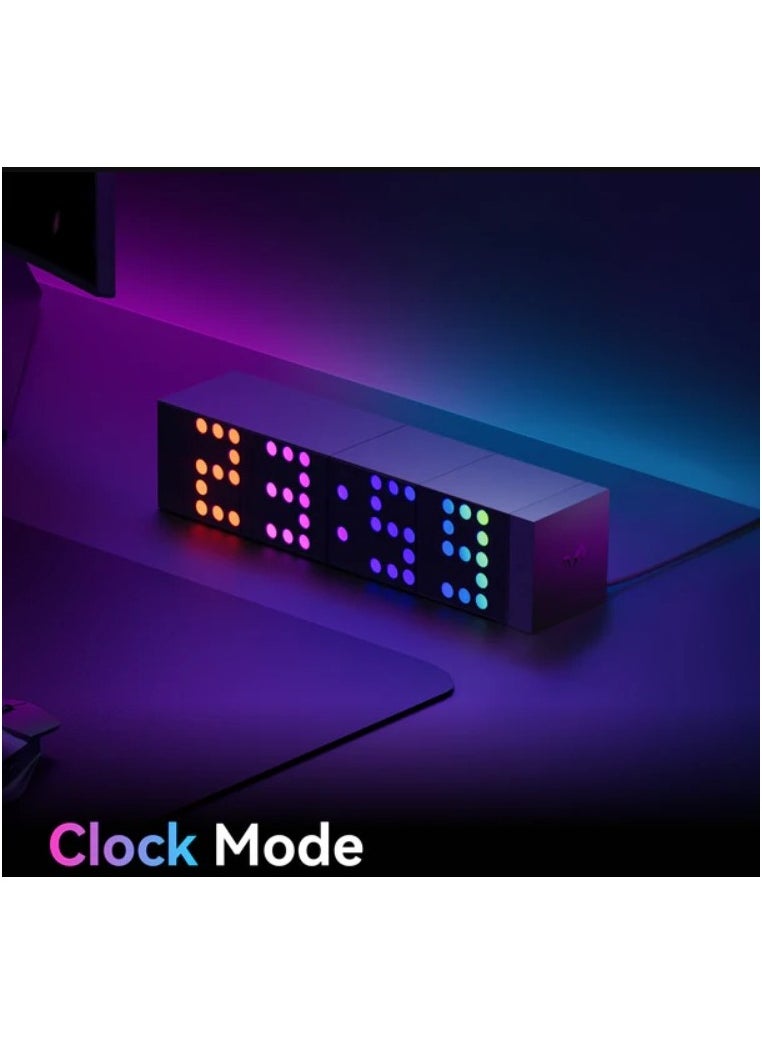 Yeelight - Yeelight Cube Smart Lamp (4-Matrix Pack) | 16 Million Colors Option | RGBIC Individual Addressable | Dynamic Lighting | Music Flow | WiFi Connected | APP Control | For Bedroom, Living Room | Black - Image 1
