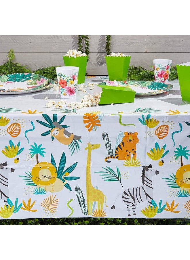 Blue Panda - Safari Tablecloths For Birthday Party Decorations (54 X 108 In, 3 Pack) - Image 1