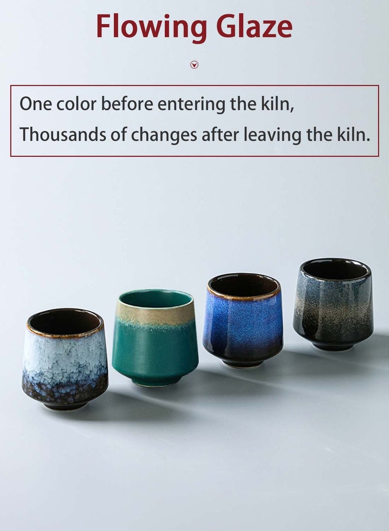 EqiEch Set of 4 Double Walled Espresso Coffee Cup Multicolour 220ml - Image 3