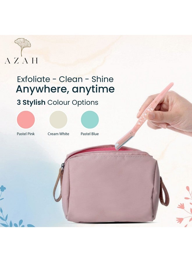 AZAH Facial Hair Removal For Women | Face Razor Women Facial Hair | Facial Face & Eyebrow Razor For Women | Painless Hair Removal For Soft Hair | Shape Eyebrows Upper Lips & Chin | Pack Of 3 - Image 5