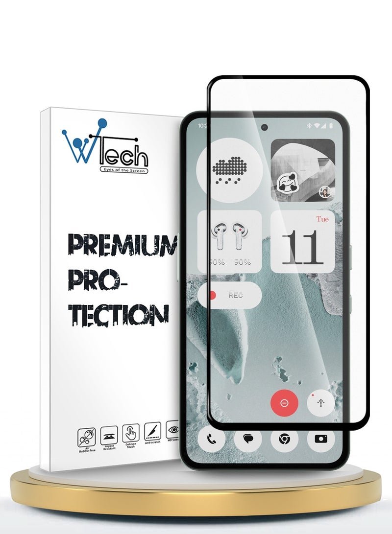 Wtech Nothing CMF Phone 2 Pro 5G 2025 Premium E2E Series Full Glue Full Cover Tempered Glass Screen Protector (MSGECN) - Clear/Black - Image 1