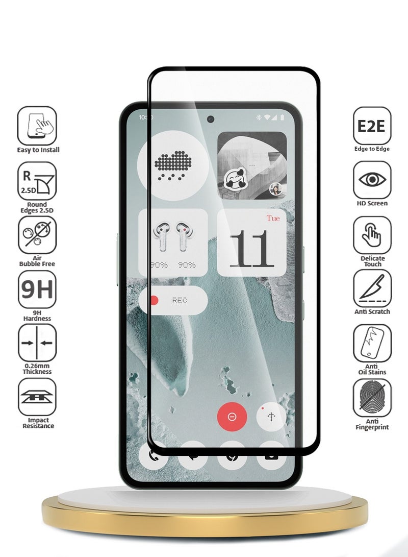 Wtech Nothing CMF Phone 2 Pro 5G 2025 Premium E2E Series Full Glue Full Cover Tempered Glass Screen Protector (MSGECN) - Clear/Black - Image 2