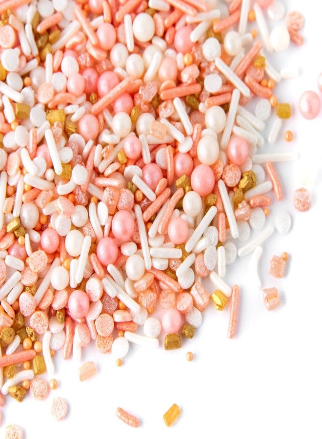 Sweets Indeed Sprinkles, Peach Rose Gold Edible Sprinkle Mix, Perfect for Cake Decorations, Baking, Ice Cream, Cookies, Cupcake Topper - Image 3