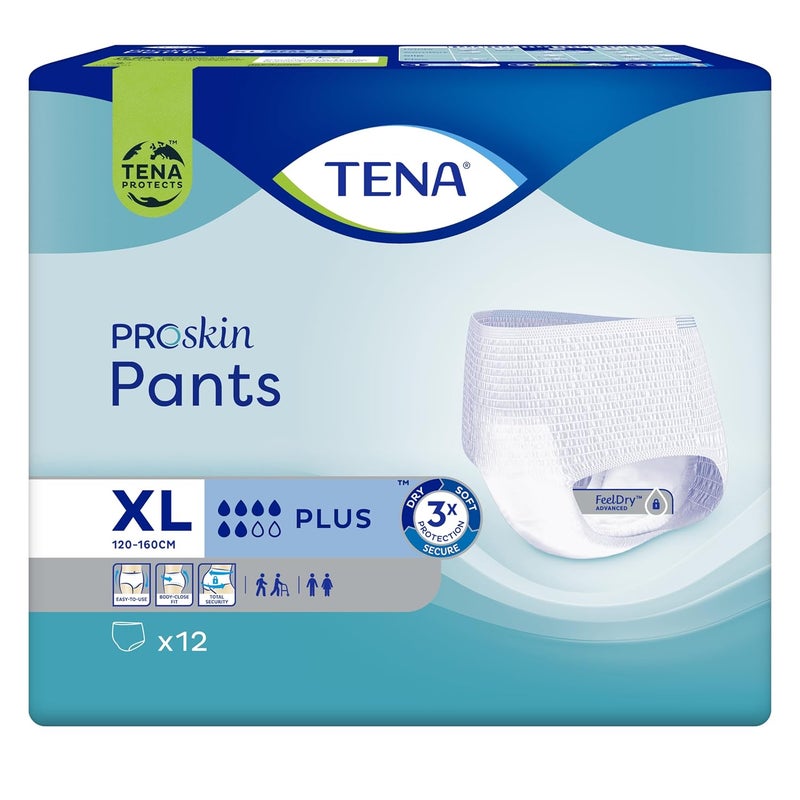 TENA Pants Plus Extra Large 120cm160cm4662in Pack of 12 - Image 1
