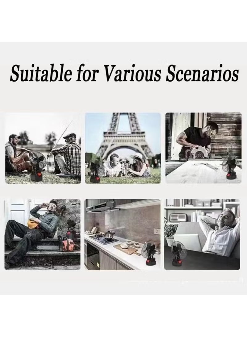 BlueFire Rechargeable 8-Inch Portable Outdoor Camping Fan – Wireless Battery-Operated Fan with 2 Speeds, Ultra-Quiet & Lightweight, 180° Adjustable Tilt, Long-Lasting 7-Day Battery Life, USB Rechargeable – Perfect for Camping, Hiking, Beach, Picnics & Outdoor Adventures - Image 4