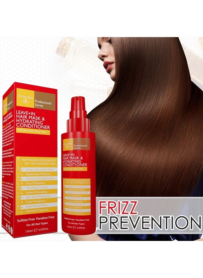 Arvazallia Leave-in Hair Mask and Hydrating Conditioner Spray for Dry or Damaged Hair - Professional Grade Leave-in Conditioner and Moisturizer - Image 5