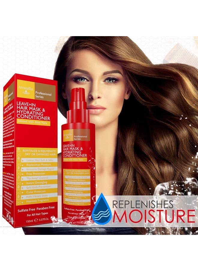Arvazallia Leave-in Hair Mask and Hydrating Conditioner Spray for Dry or Damaged Hair - Professional Grade Leave-in Conditioner and Moisturizer - Image 3