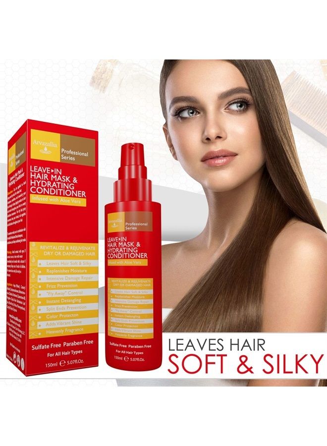 Arvazallia Leave-in Hair Mask and Hydrating Conditioner Spray for Dry or Damaged Hair - Professional Grade Leave-in Conditioner and Moisturizer - Image 2