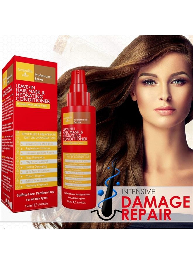 Arvazallia Leave-in Hair Mask and Hydrating Conditioner Spray for Dry or Damaged Hair - Professional Grade Leave-in Conditioner and Moisturizer - Image 4