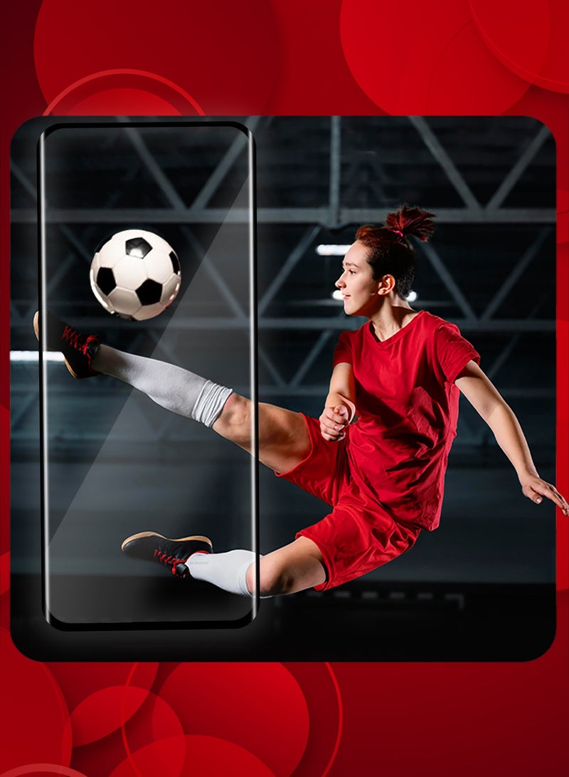 CATANES (For Xiaomi Mi 11 Ultra 5G) Premium Tempered Glass Screen Protector Anti Buble Anti Scratch - Side Black - Image 5