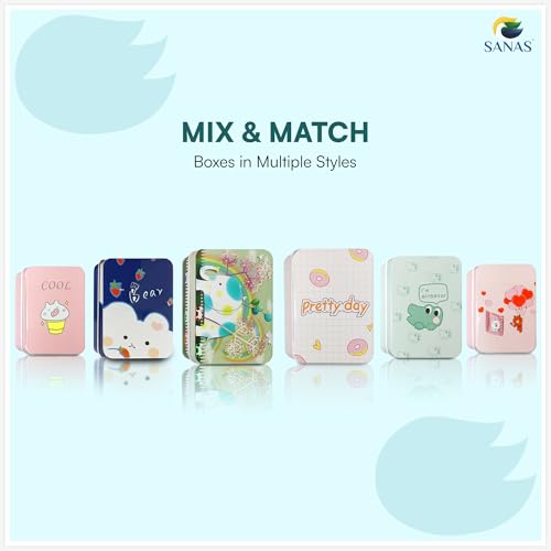 Sanas Tin Container 6Pc Gift boxes Unicorn Box Storage Container Small Storage Box Storage boxes For Kids Birthday Tin Boxes Multipurpose Storage Box l - Image 4