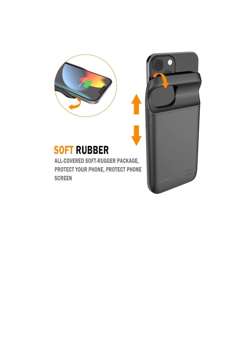 Zexen iPhone 13 Promax /12 Promax Battery Case for iPhone 13 Pro Max/12 Pro Max Battery Case,Idealforce 7000mAh  External Backup Portable Pack Battery Charger Case for iPhone - Image 4