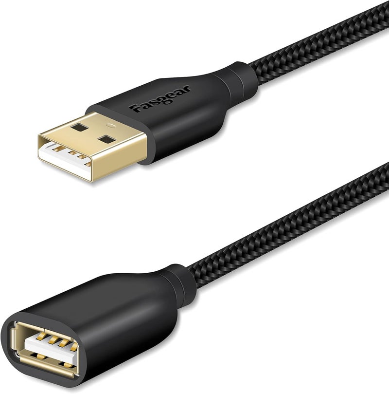 USB 2.0 Extension Cable 10ft, a Male to a Female USB Extension Lead for Charging and Syncing - USB Extender for Printers |Cameras|Mouse|Keyboards & Other Computer Accessories(3m,Black) - Image 1