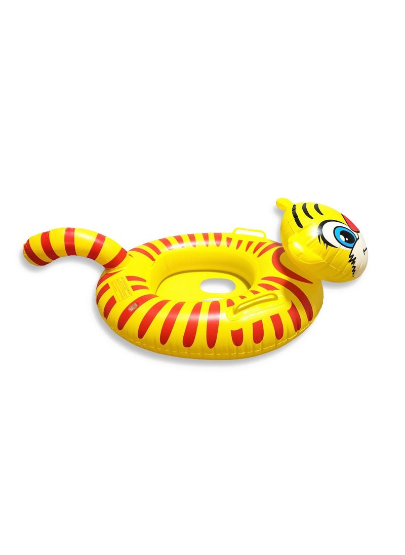 Wild Cat Swimming Float, Inflatable Waist Float Ring with Seat Rubber Float Boat Fun Water Toys Accessories for Age 1-6 Old For Boys & Girls Babies Toddlers Infant Children Training  - Image 4