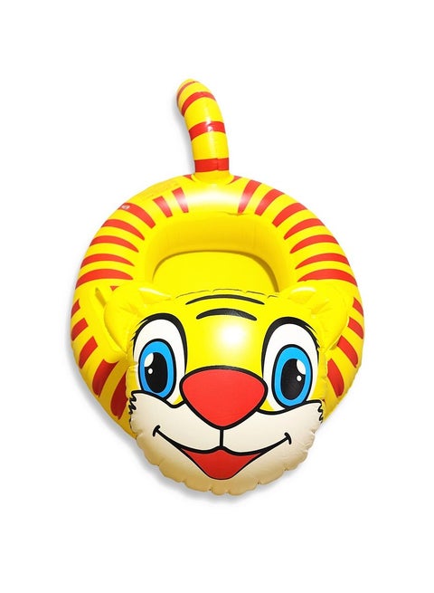 Wild Cat Swimming Float, Inflatable Waist Float Ring with Seat Rubber Float Boat Fun Water Toys Accessories for Age 1-6 Old For Boys & Girls Babies Toddlers Infant Children Training
