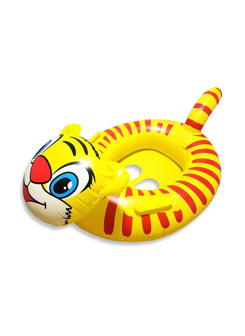Wild Cat Swimming Float, Inflatable Waist Float Ring with Seat Rubber Float Boat Fun Water Toys Accessories for Age 1-6 Old For Boys & Girls Babies Toddlers Infant Children Training  - Image 2