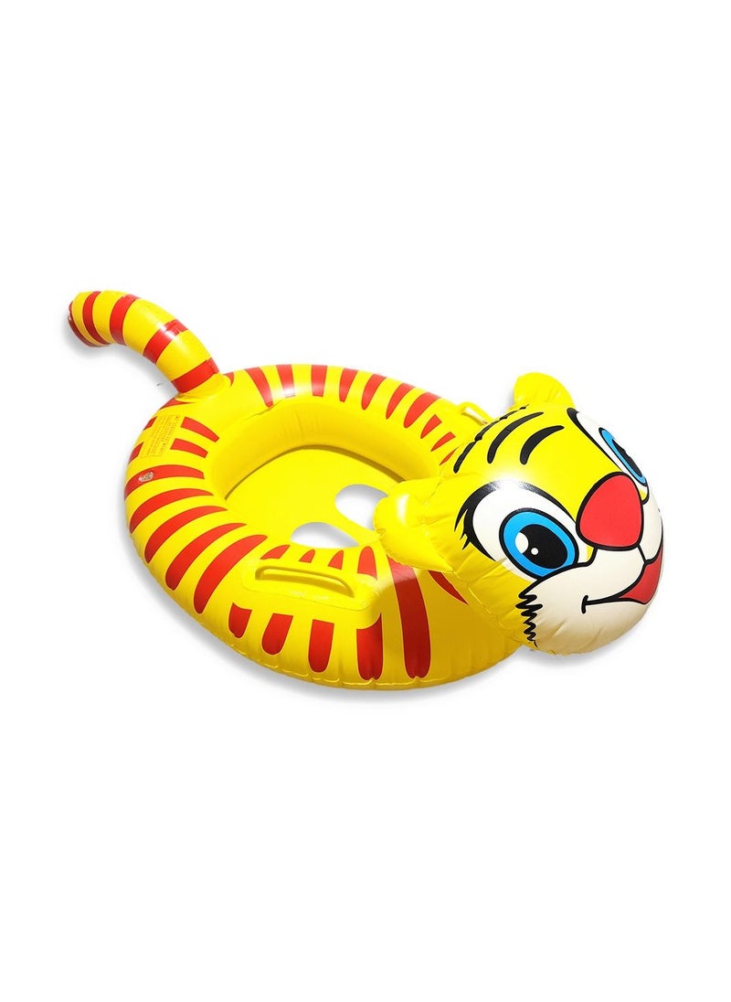 Wild Cat Swimming Float, Inflatable Waist Float Ring with Seat Rubber Float Boat Fun Water Toys Accessories for Age 1-6 Old For Boys & Girls Babies Toddlers Infant Children Training  - Image 3