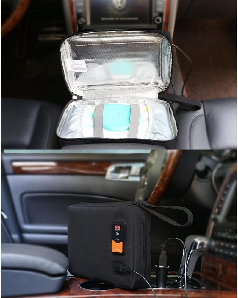cheekyglo Warmer Wipes, Portable 10W Wipes Warmer Intelligent Constant Temperature Car Towel Warmer with Lanyard USB DC5V Baby Infant Wet Wipes Warmer Bag - Image 4