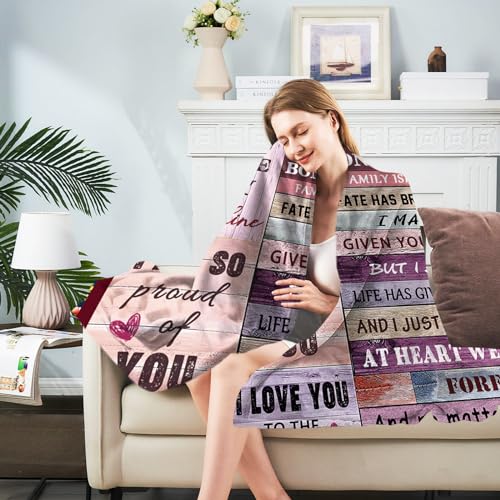 AJIIUSV Bonus Daughter Gifts Blanket, Step Daughter Birthday Gifts from Stepmom Stepdad, Mothers Day for Stepdaughter Throw Blankets 50" x 60" - Image 3