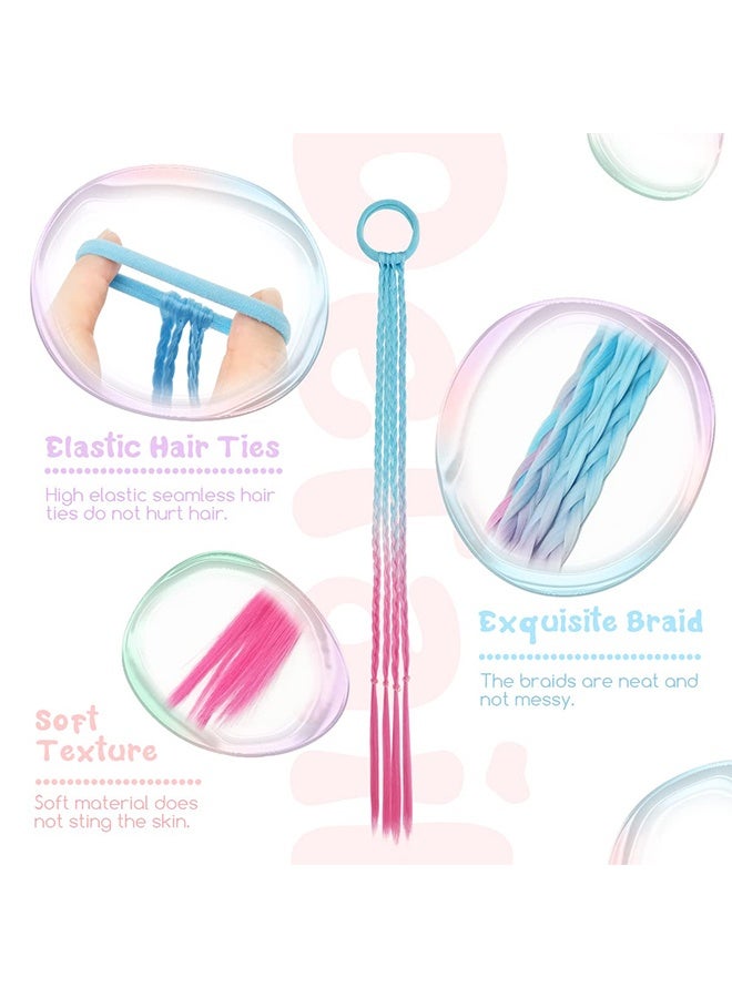 Hair Accessories for Girls, Colored Hair Extensions for Kids, Hair Stuff for Girls, Crazy Hair Day Accessories, 6 Pieces - Image 3