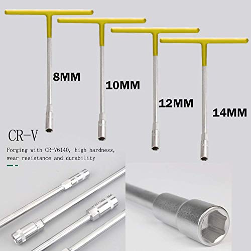 MLD JG881 T spanner Hex Tool Kit Set T-Type Handle Goti Socket Wrench pana For Home and Office T Spanner Combo (8 mm, 10mm, 12mm, 14 mm) (T Spanner Tool Kit Set) - Image 3