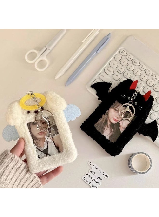 NIBEMINENT 1 - Piece Puppy Kpop Photo Card Holder Pendant Key Chain ID Badge Holder ID Card Holder Photo Card Protector for School ID Office ID Access Card for Women Girls - Image 2
