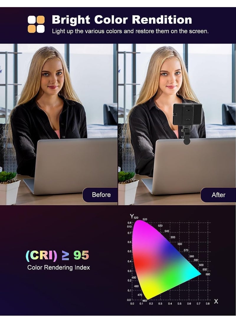 Rechargeable Dual-Clip Selfie Light – 60 LED Portable Phone Light with 3 Modes & 10 Brightness Levels – Ideal for Video, Makeup & Live Streaming - Image 3