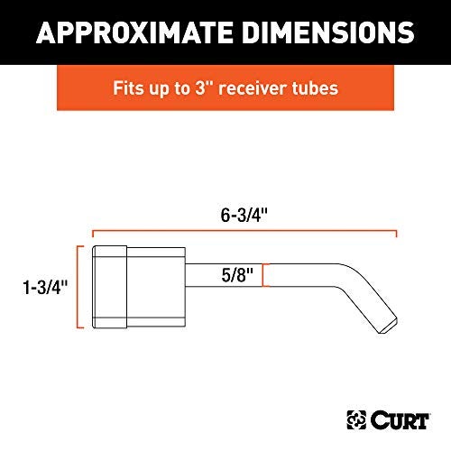 CURT 23021 Trailer Hitch Lock, 5/8-Inch Pin Diameter, Fits Most 3-Inch Receivers - Image 2