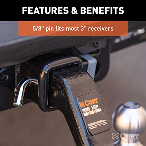 CURT 23021 Trailer Hitch Lock, 5/8-Inch Pin Diameter, Fits Most 3-Inch Receivers - Image 4