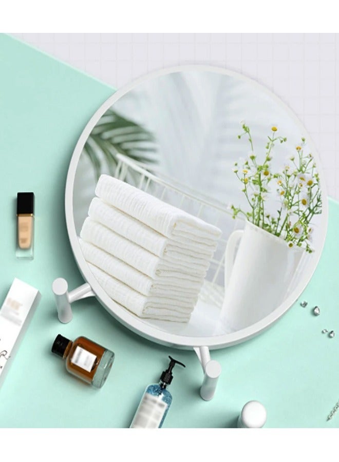 fashionhome حامل سطح مكتب دائري عتيق من جانب واحد لطاولة الزينة والمكياج الجمالية 40 × 44 سنتيمترًا - Image 5