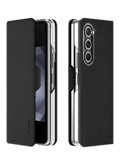 araree Araree Bonnet Diary Samsung Galaxy Z Fold 5 Case with Card Holder, PU Leather Flip Folio Case Closure, Embedded PC Frame, All-Sided Protection, Rear Camera Protection, Slim & Durable Design – Black  - Image 1