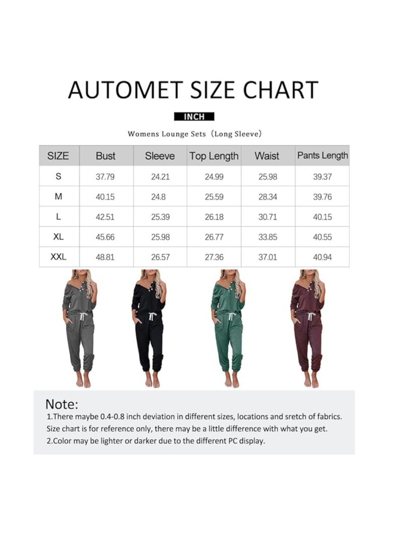 Generic - Womens 2 Piece Outfits Pajamas Sets Summer Lounge Sets Loungewear Sweatsuits with Sweatpants - Image 1