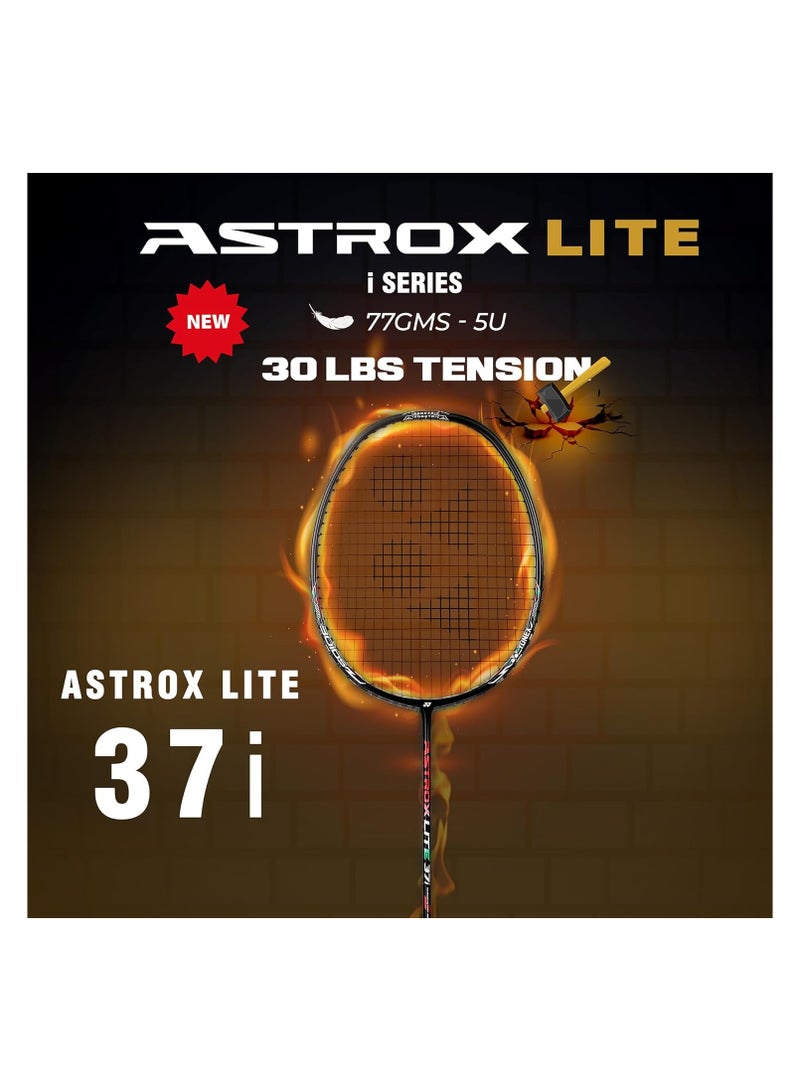 Yonex Yonex Astrox Lite 37i Badminton Racquet | 5U G4 | Lightweight Graphite Racket for Speed & Control – Black  - Image 4