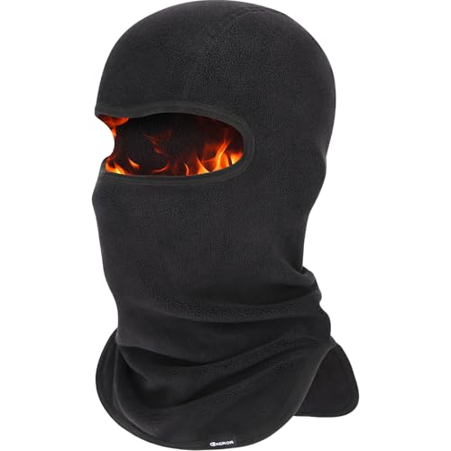 GXCROR Balaclava Ski Mask Fleece Balaclava Face Mask for Men Women Winter for Cycling Motorcycle,Snowboarding and Skiing Black - Image 1