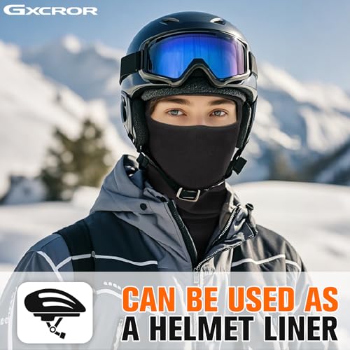 GXCROR Balaclava Ski Mask Fleece Balaclava Face Mask for Men Women Winter for Cycling Motorcycle,Snowboarding and Skiing Black - Image 5