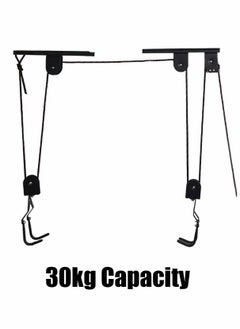 KASTWAVE Bike Lift Hoist, Bicycle Hoist for Garage Storage, Heavy Duty Ceiling Mountain Bicycle Hanger Pulley Rack, 30kg Capacity Steel Strong Durable for Mountain Bikes Road Bikes  - Image 4