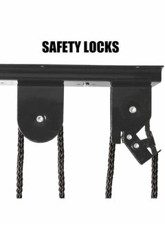 KASTWAVE Bike Lift Hoist, Bicycle Hoist for Garage Storage, Heavy Duty Ceiling Mountain Bicycle Hanger Pulley Rack, 30kg Capacity Steel Strong Durable for Mountain Bikes Road Bikes  - Image 3