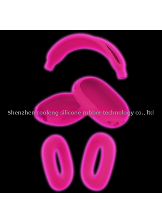 Generic - For Apple Airpods Max Protective Case Headset For Apple Headset Protective Case Silicone Soft Case Three-piece Set-Color:Luminous Powder Three-piece Set + Opp Bag - Image 1