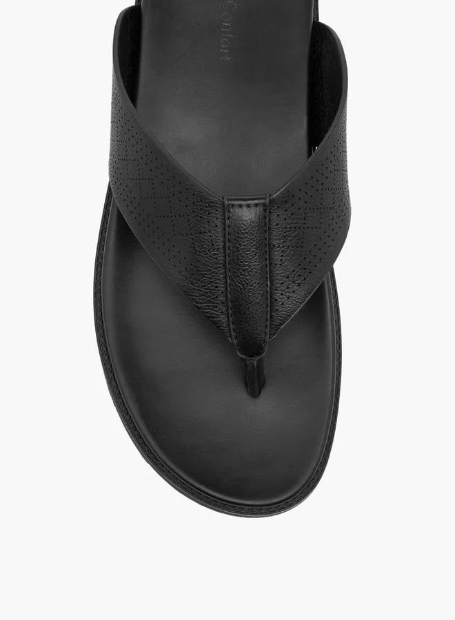 لو كونفورت Men's Textured Slip-On Sandal