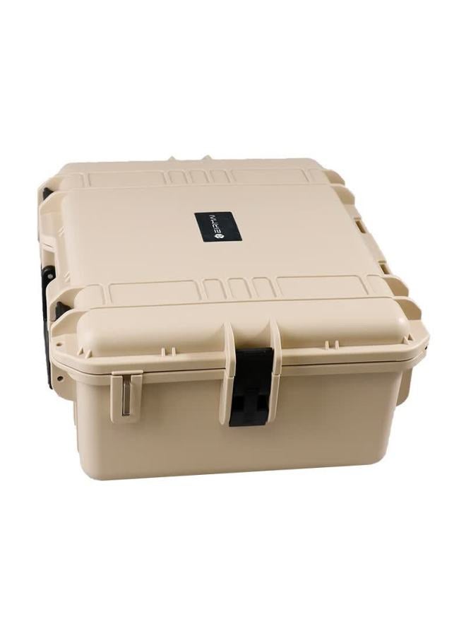 Eirmai R600 Toolbox Trolley Storage Case, Handheld Car-mounted Plastic Large Multifunctional Protective Safety Box, Camera Trolley Case, Waterproof Bag, Camping Outdoor Drag Case, Sand Color - Image 4