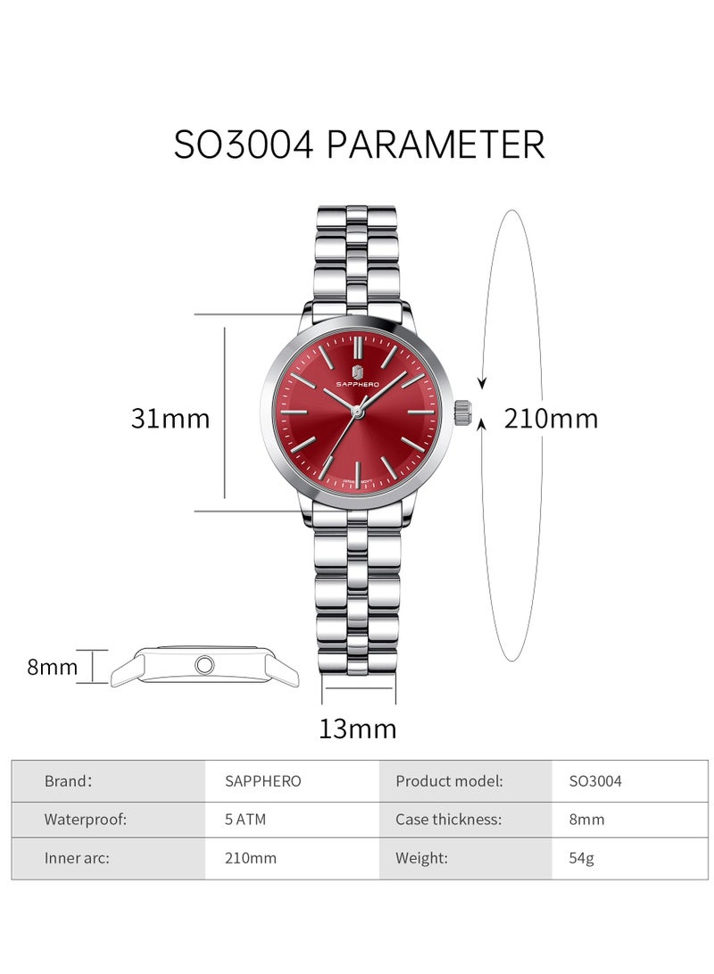 SAPPHERO Wrist Watch for Women Luxury Ladies Watches Women's Bracelet Watch Small Stainless Steel Analog 5ATM Waterproof Watches for - Image 5