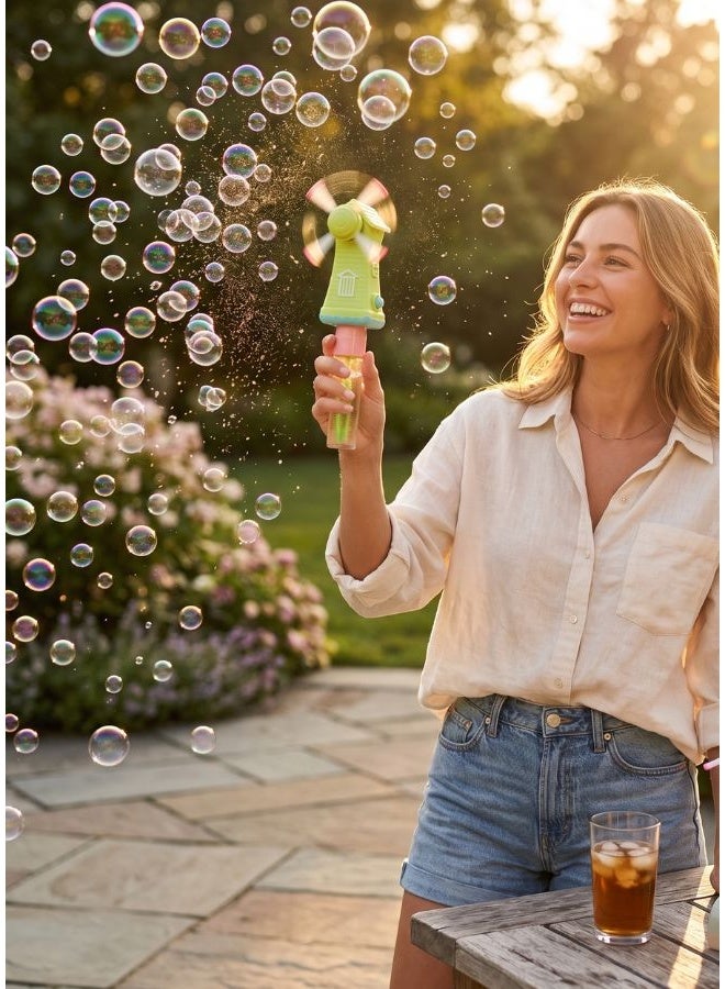 DAT 3-Piece Soap Bubble Blower Toy Set, Plastic Windmill Bubble Wand for Kids Outdoor Summer Party Play - Image 2