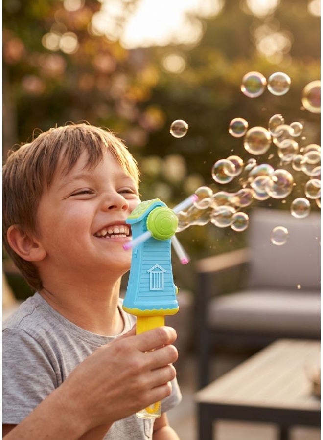 DAT 3-Piece Soap Bubble Blower Toy Set, Plastic Windmill Bubble Wand for Kids Outdoor Summer Party Play - Image 4