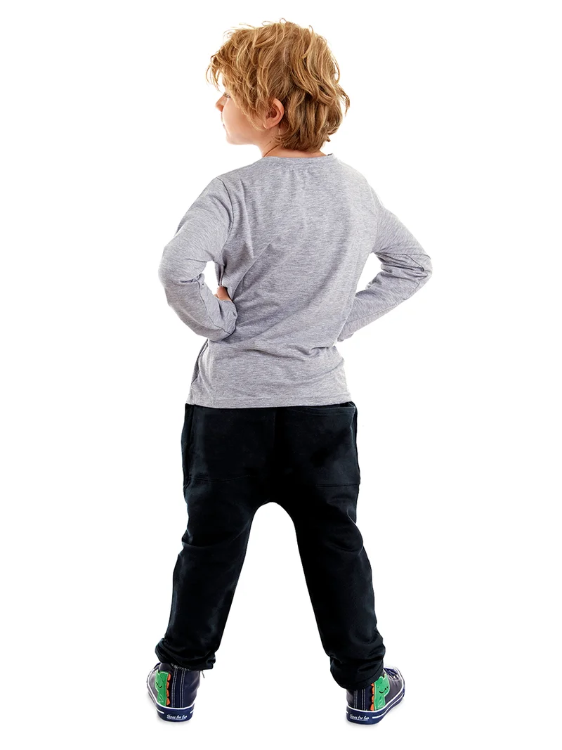 دينوكيدس طقم بنطلون فضفاض بطبعة تمساح